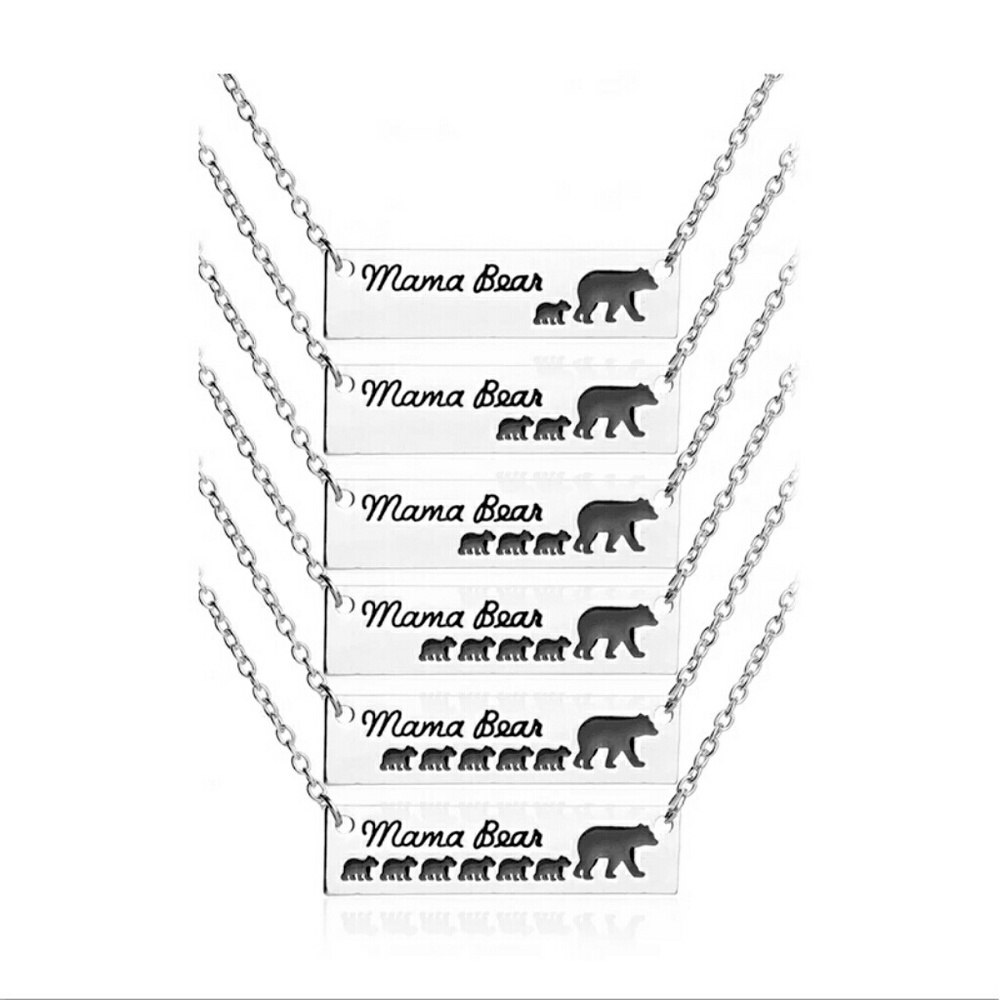 Mama Bear Cub Necklace